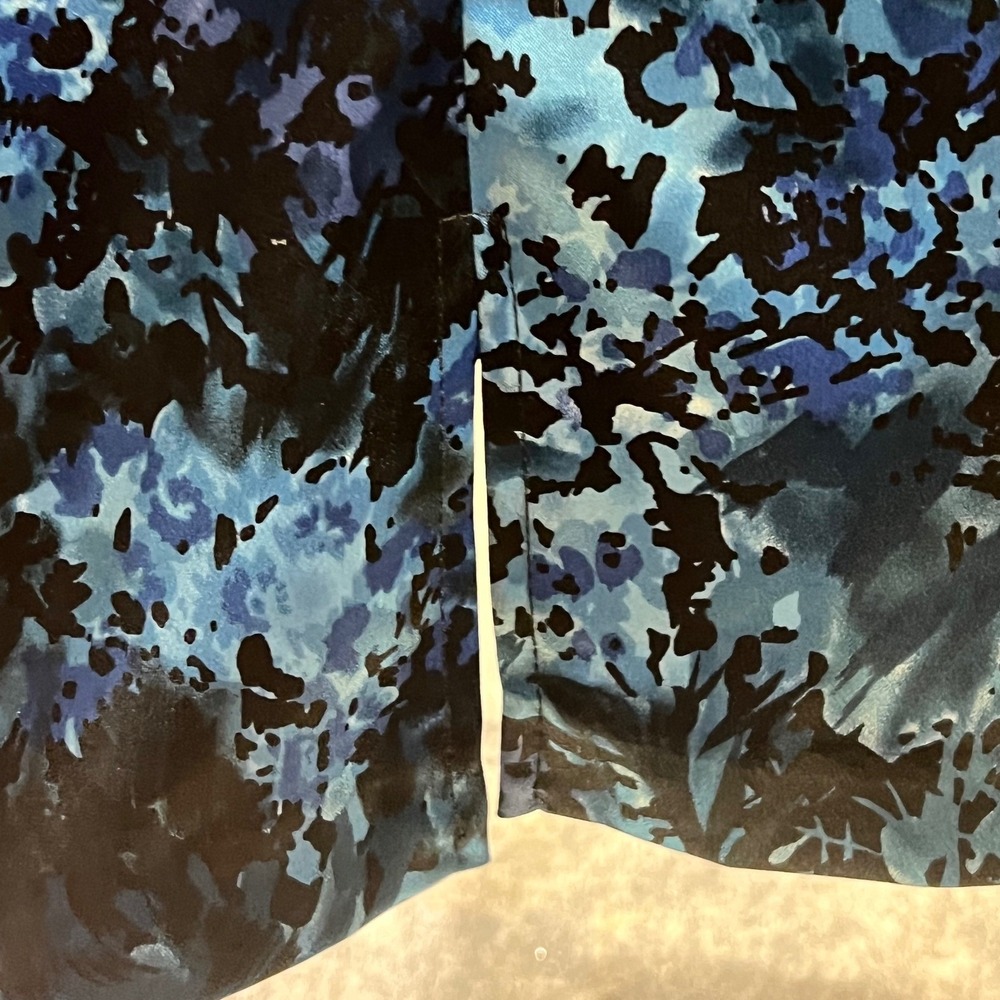 Connected Apparel Sheath Dress Women 10P Blue Black Abstract Floral Metallic NEW - Picture 6 of 10